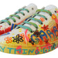 Multicolor Handpainted Low Top Leather Sneakers