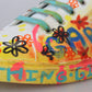 Multicolor Handpainted Low Top Leather Sneakers