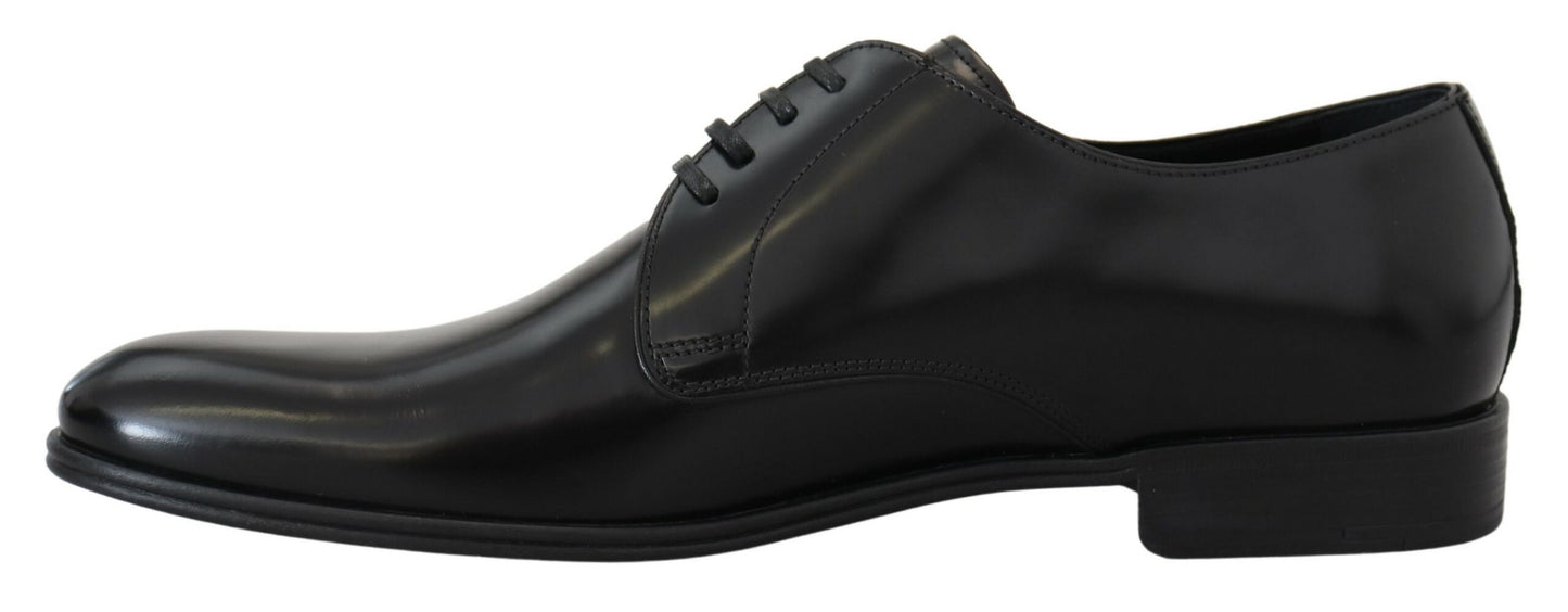 Elegant Black Leather Lace-Up Formal Shoes