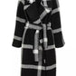 Elegant Wool-Blend Self-Tie Coat