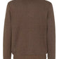 High Collar Wool-Cotton Knit Sweater with Zipper