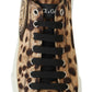 Sleek Leopard Pattern Low Top Sneakers