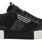 Chic Black Textured Low Top Sneakers
