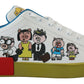 Exquisite White Leather Casual Sneakers