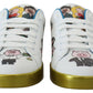 Exquisite White Leather Casual Sneakers