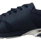 Elegant Blue Low Top Leather Sneakers