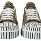 Exquisite Green Hand-Painted Low Top Sneakers