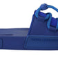 Elegant Blue Slide Sandals
