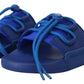 Elegant Blue Slide Sandals