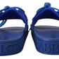 Elegant Blue Slide Sandals