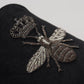 Opulent Embroidered Bee Crown Slides