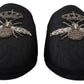 Opulent Embroidered Bee Crown Slides