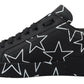 Star-Embellished Leather Low Top Sneakers