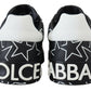 Star-Embellished Leather Low Top Sneakers