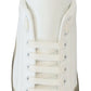 Elegant White Low Top Leather Sneakers