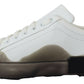 Elegant White Low Top Leather Sneakers