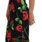 Elegant Floral Sheath Midi Dress