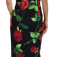 Elegant Floral Sheath Midi Dress