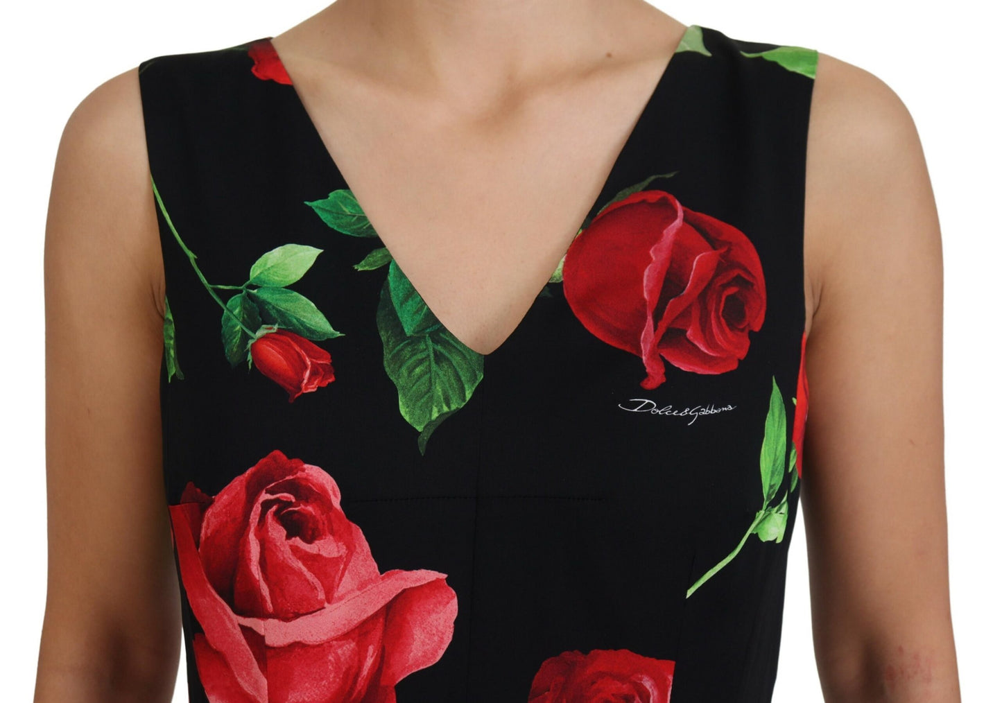 Elegant Floral Sheath Midi Dress