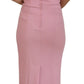 Elegant Light Pink V-Neck Midi Dress
