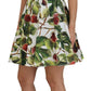 Elegant Fig Print A-Line Sleeveless Dress