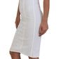 Elegant White Bodycon Knee-Length Dress