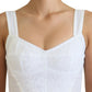 Elegant White Bodycon Knee-Length Dress