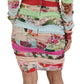 Floral Sheath Bodycon Silk Dress