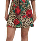 Colorful Leopard & Floral Print A-Line Dress