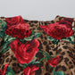 Colorful Leopard & Floral Print A-Line Dress