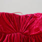 Enchanting Strapless Midi Dress in Dark Pink