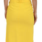 Elegant Yellow One-Shoulder Midi Dress