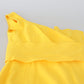 Elegant Yellow One-Shoulder Midi Dress