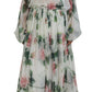 Elegant Floral Maxi Dress with Silk Lining