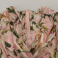 Floral Silk Maxi Dress with Back Zipper