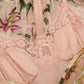 Floral Silk Maxi Dress with Back Zipper