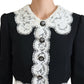 Chic Black & White Midi Elegance Dress