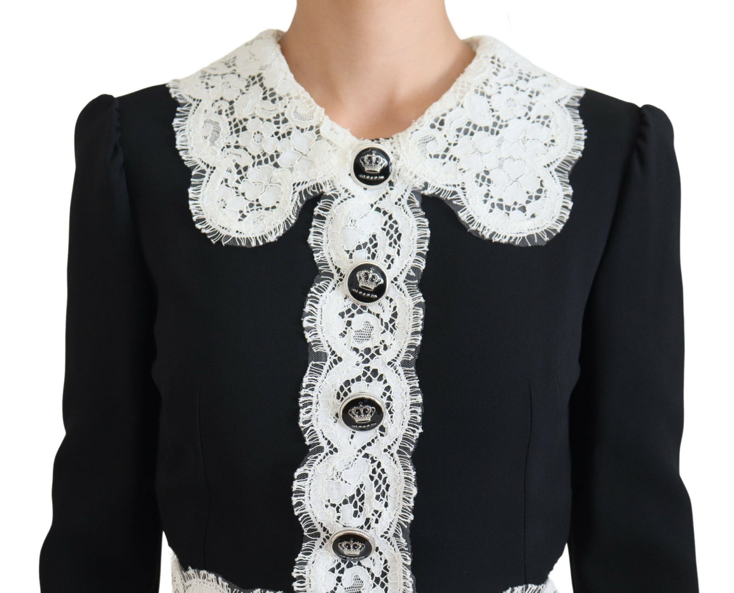 Chic Black & White Midi Elegance Dress