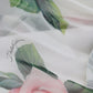 Elegant White Silk Maxi Dress with Rose Print