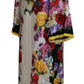 Elegant Silk Long Sleeve Kaftan Dress