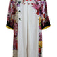 Elegant Silk Long Sleeve Kaftan Dress