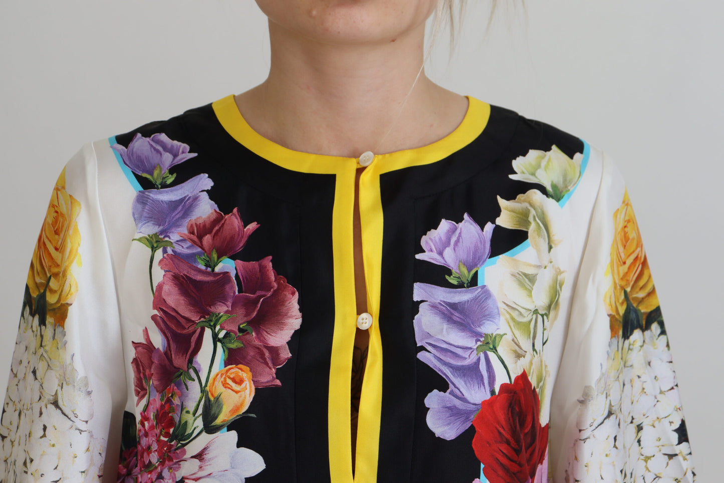 Elegant Silk Long Sleeve Kaftan Dress
