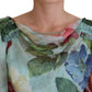 Elegant Floral Silk Long Dress