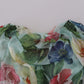 Elegant Floral Silk Long Dress