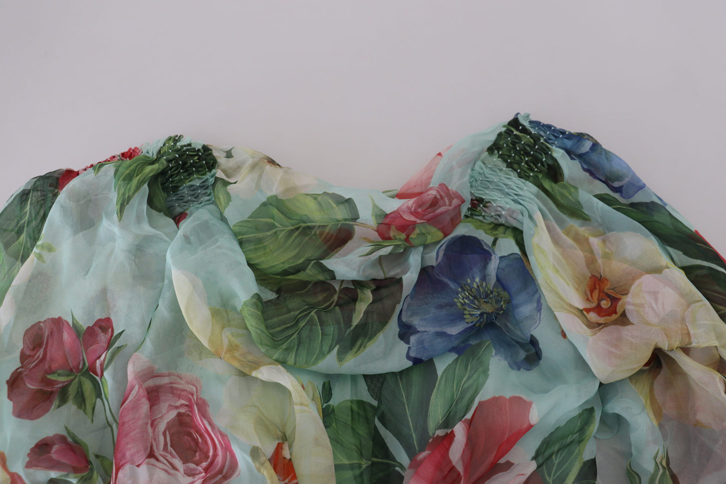Elegant Floral Silk Long Dress