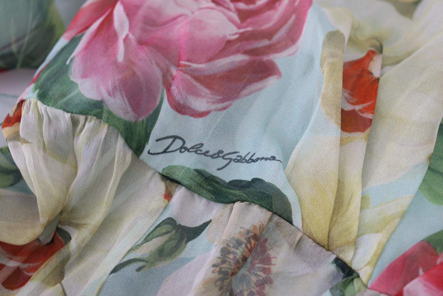 Elegant Floral Silk Long Dress