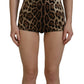 Silk Blend Leopard Print Bodysuit Dress