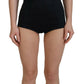 Elegant Black Nylon Blend Bodysuit Dress