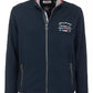 Chic Blue Cotton Zip Sweatshirt with Logo Embroidery