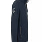 Chic Blue Cotton Zip Sweatshirt with Logo Embroidery
